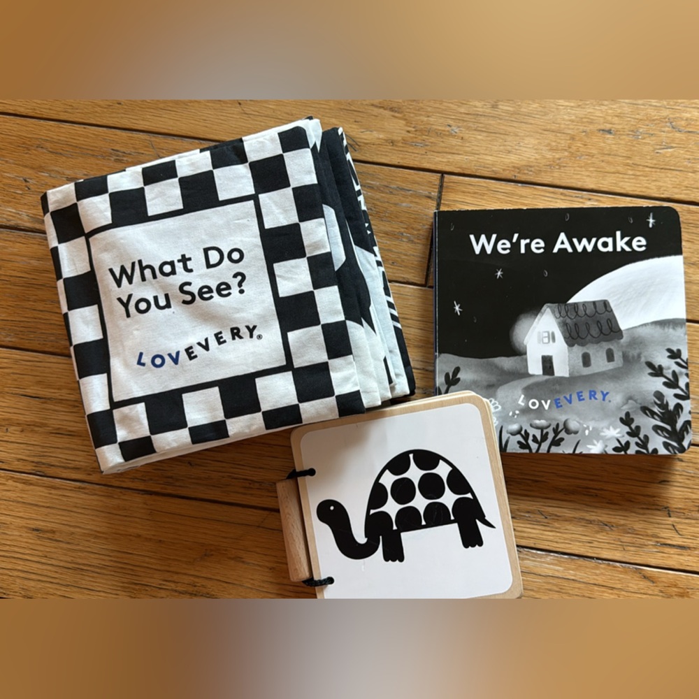 Lovevery Black and White Baby Books Set